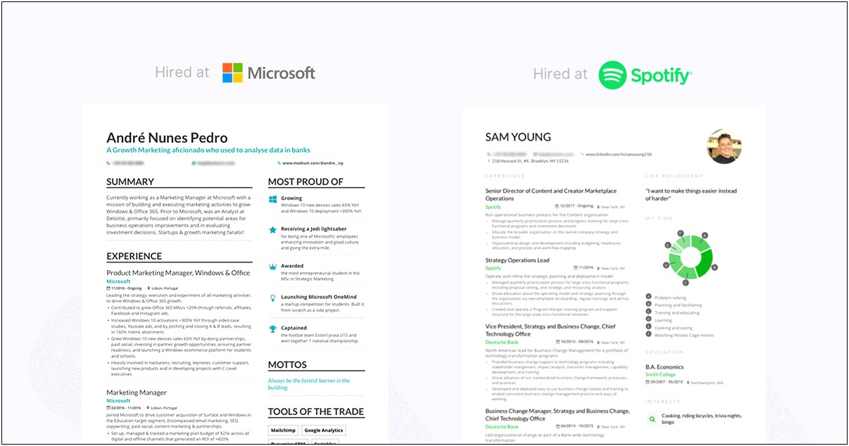 Example Of A Tech Resume