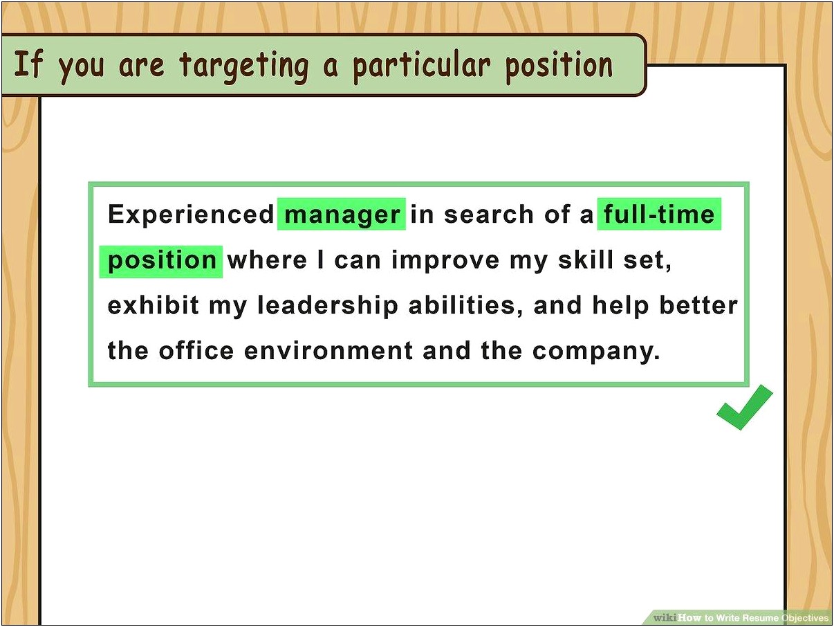 Example Of A Well Written Resume Objective