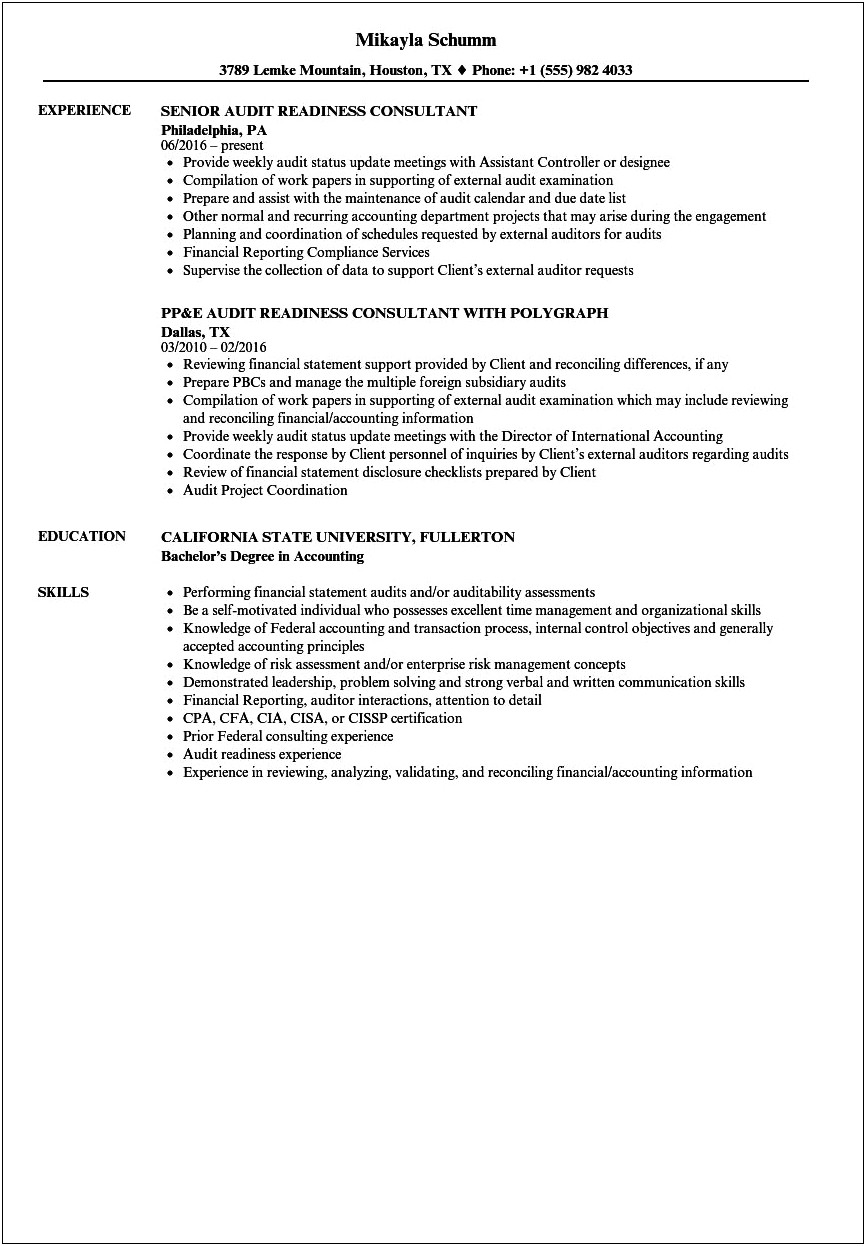 Example Of Active Clearace On Resume