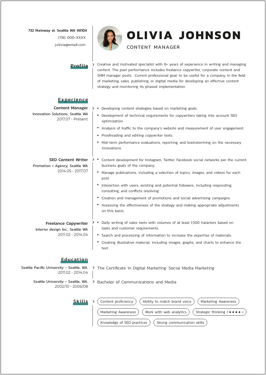 Example Of Biology Lecturer Resume