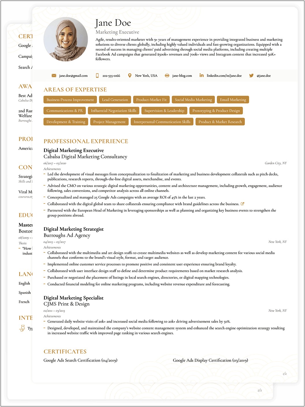 Example Of Different Resume Types