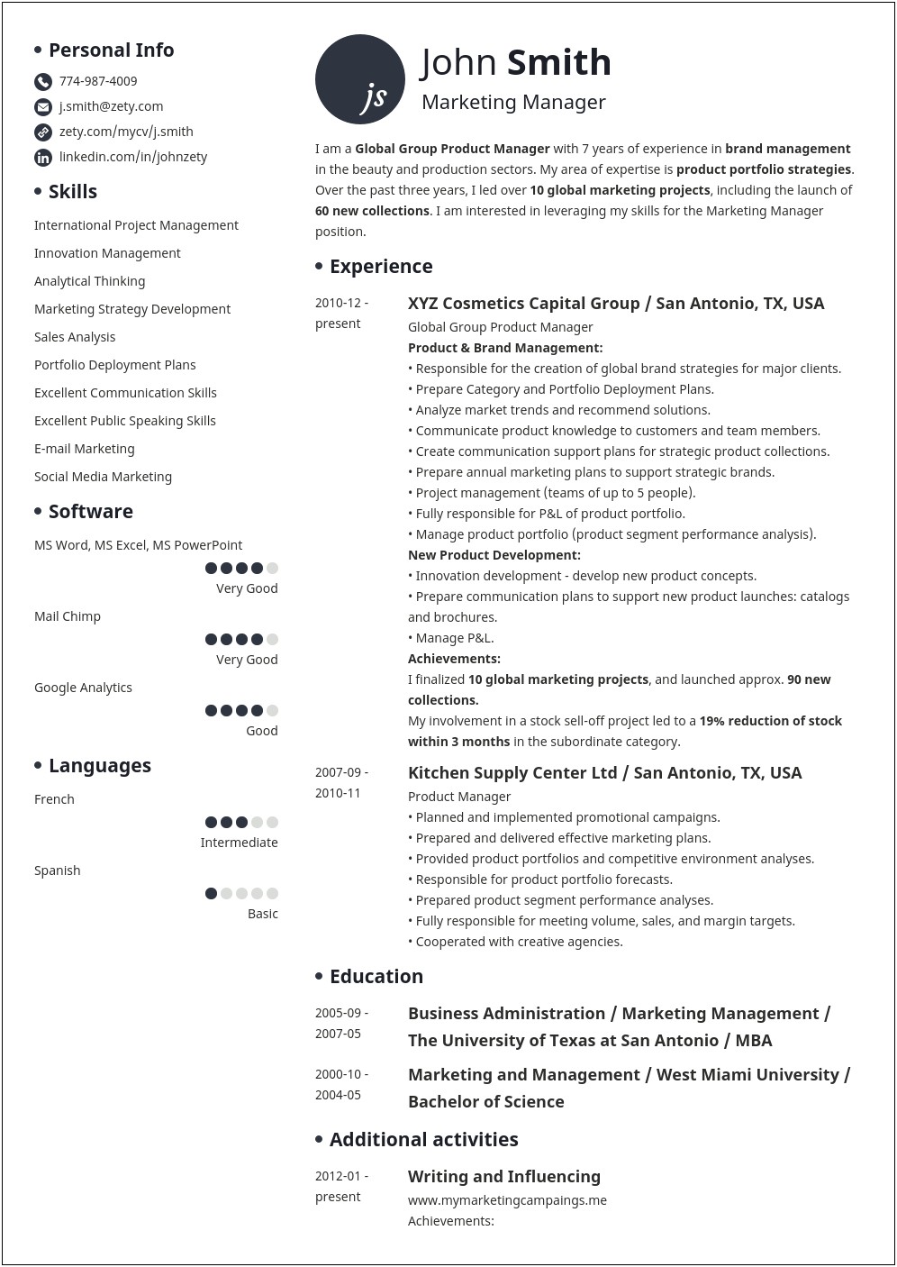 Example Of Education In Resume