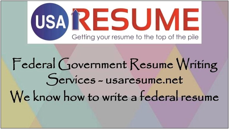 Example Of Good Federal Resume