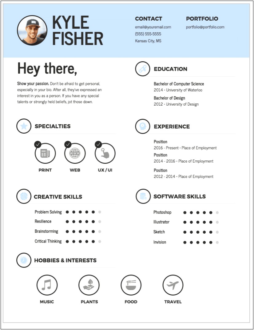 Example Of Infographic Resume Technology