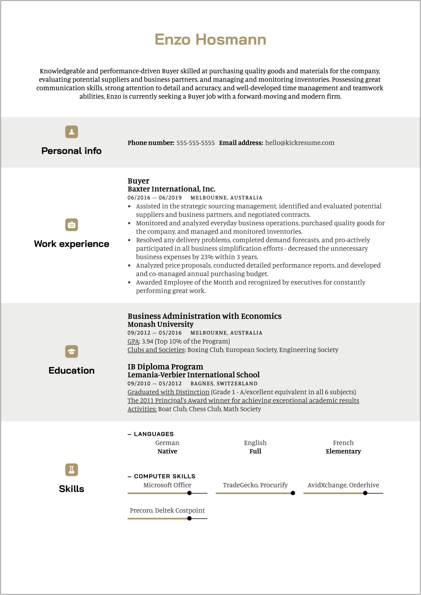 Example Of Profile Summary On Resume