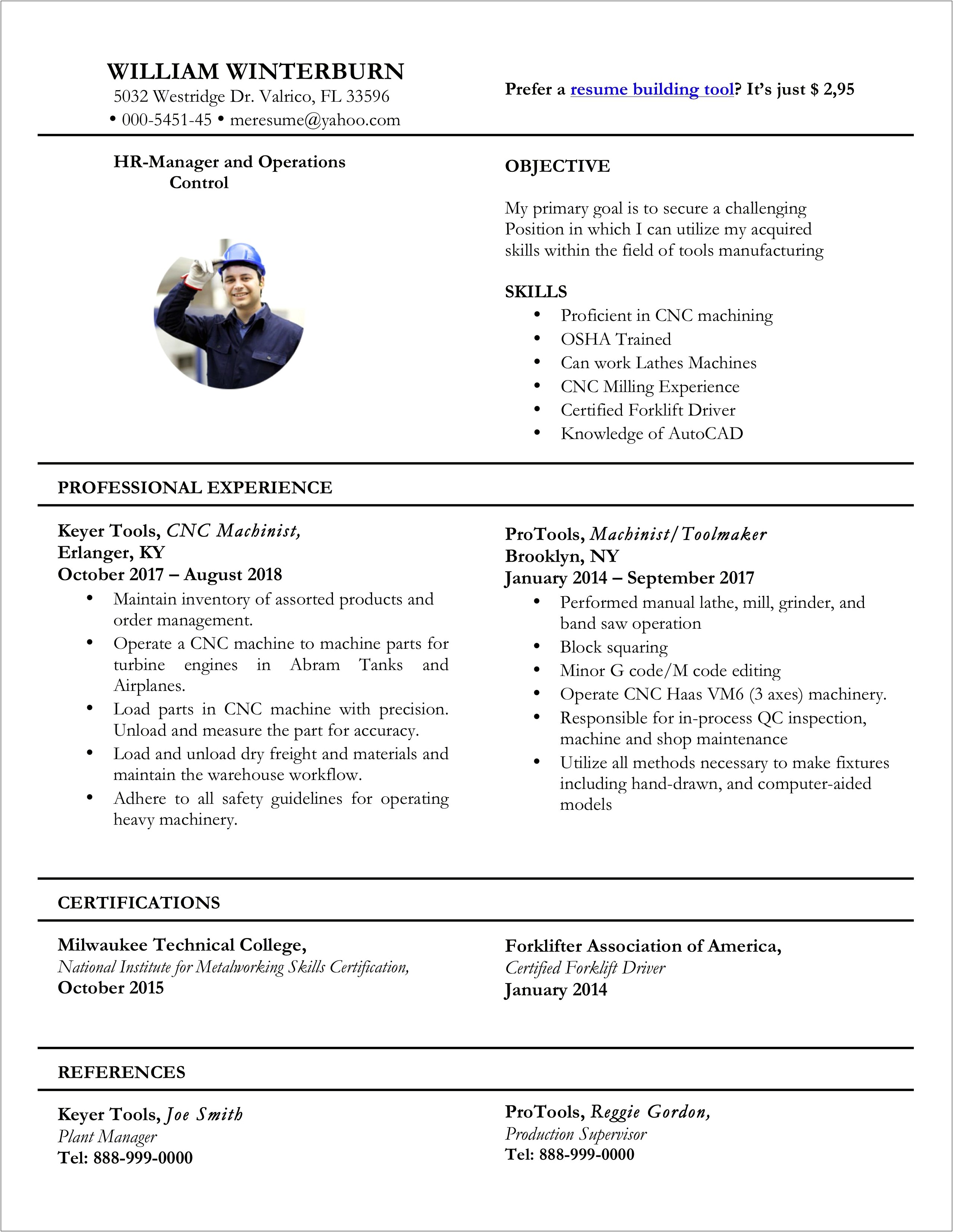 Example Of Resume Soft Copy