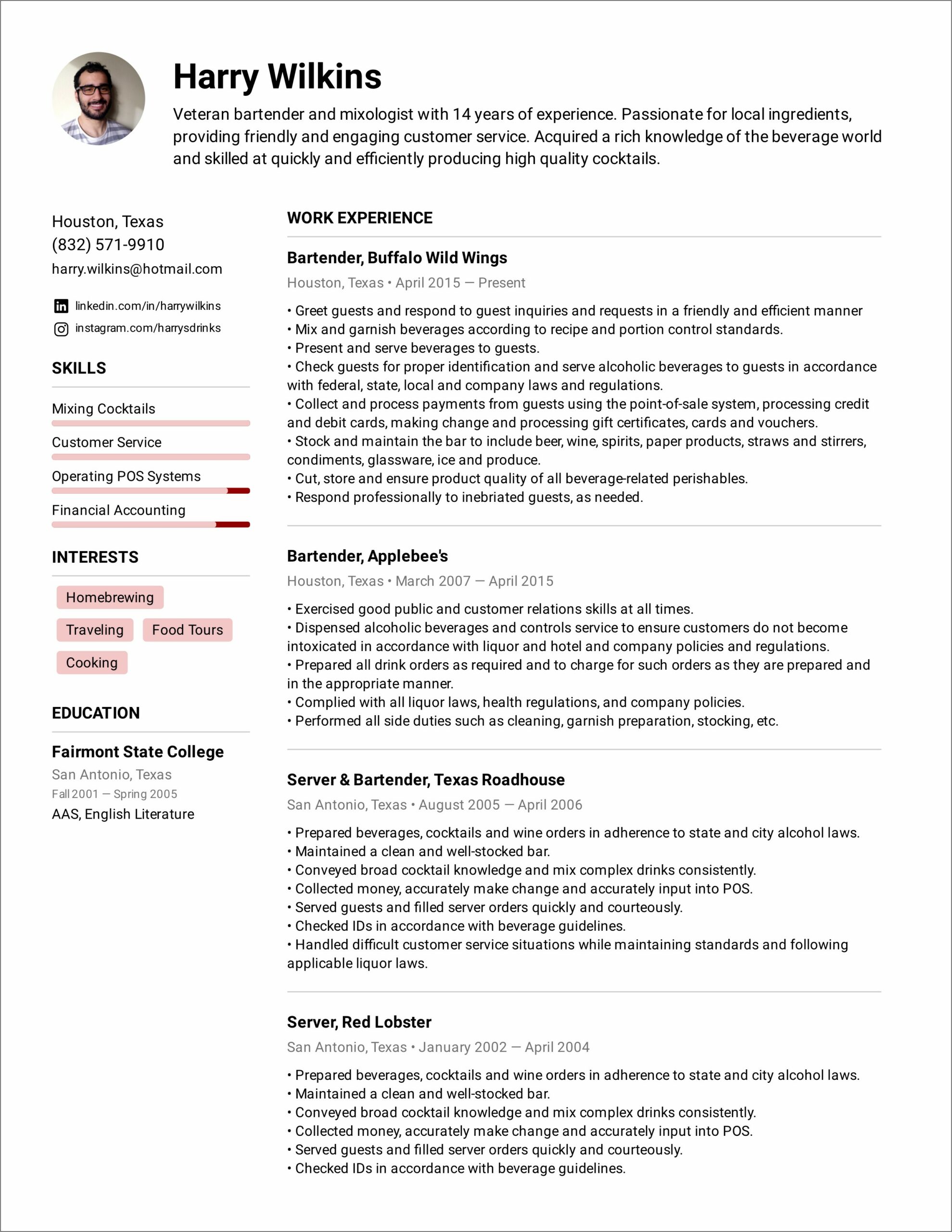 Example Of Resume Summary Section
