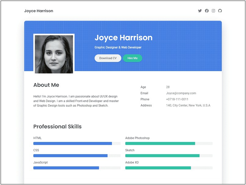Example Of Resume Using Html Tags And Attributes
