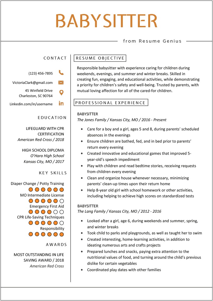 Example Of Short Bio In A Resume