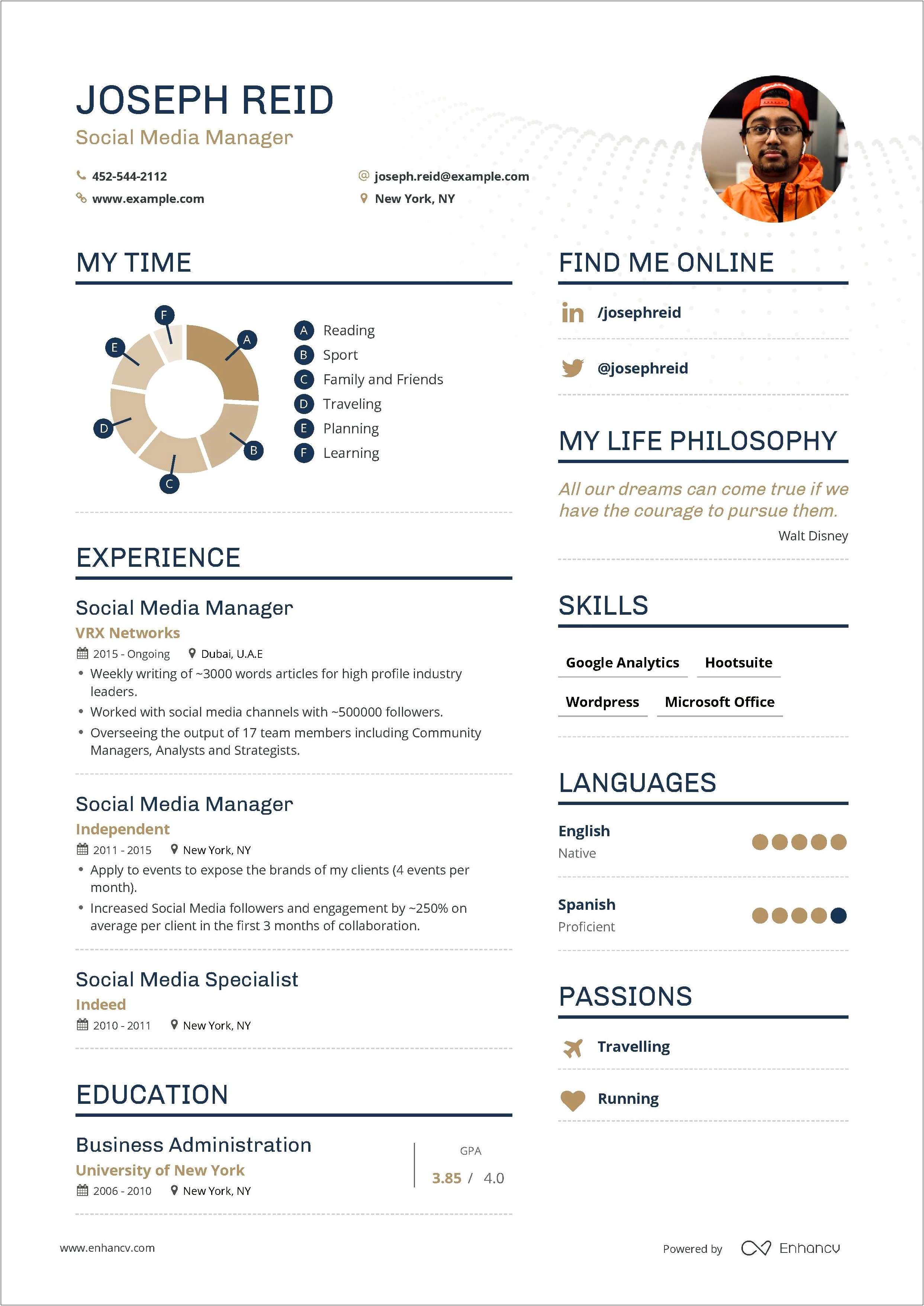 Example Of Social Media Manager Resume