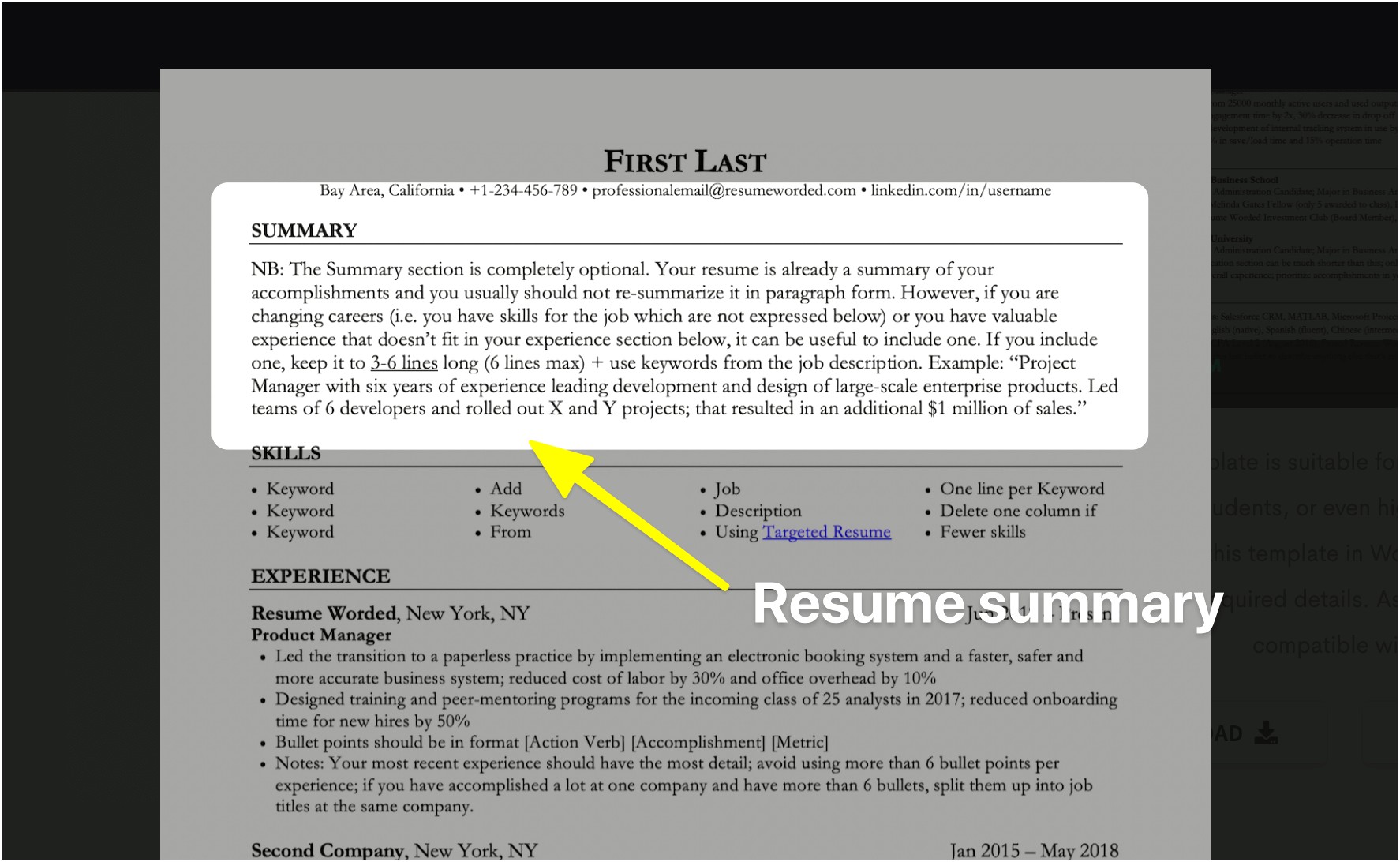 Example Resume Career Change No Experience