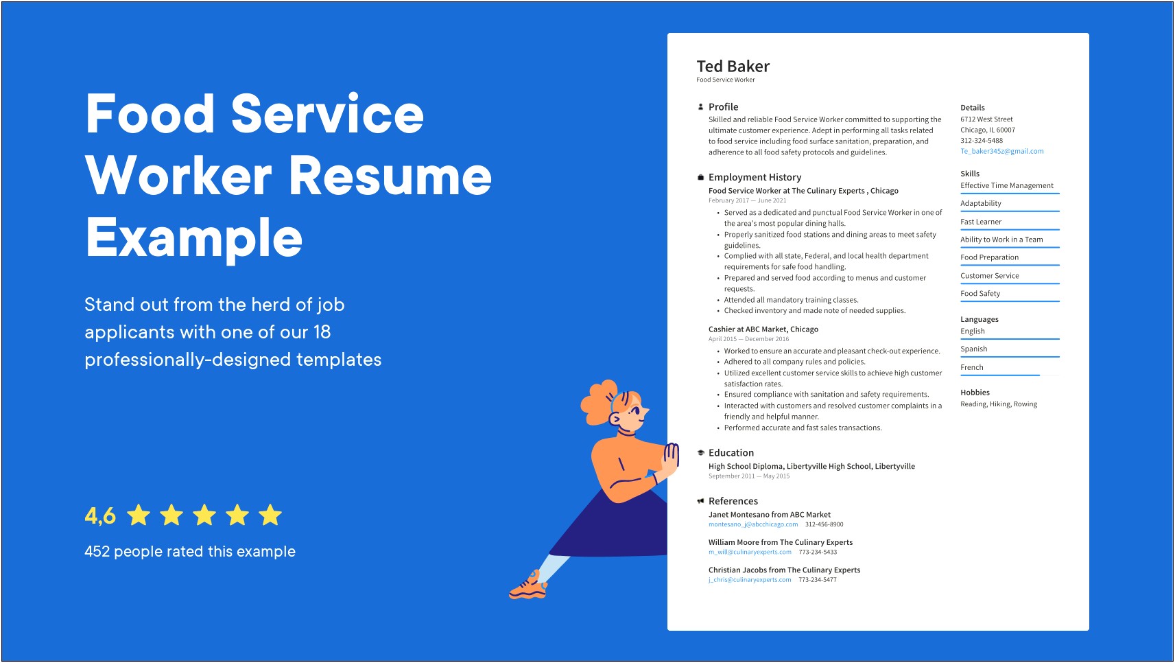 Example Resume Fast Food Worker Experience