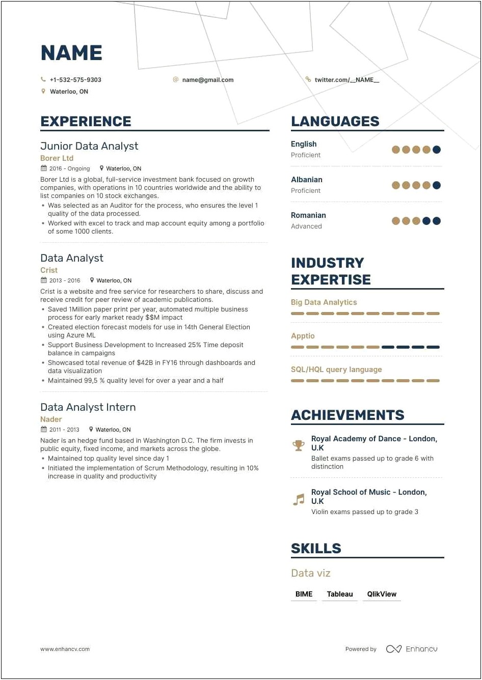 Example Resume For Cyber It