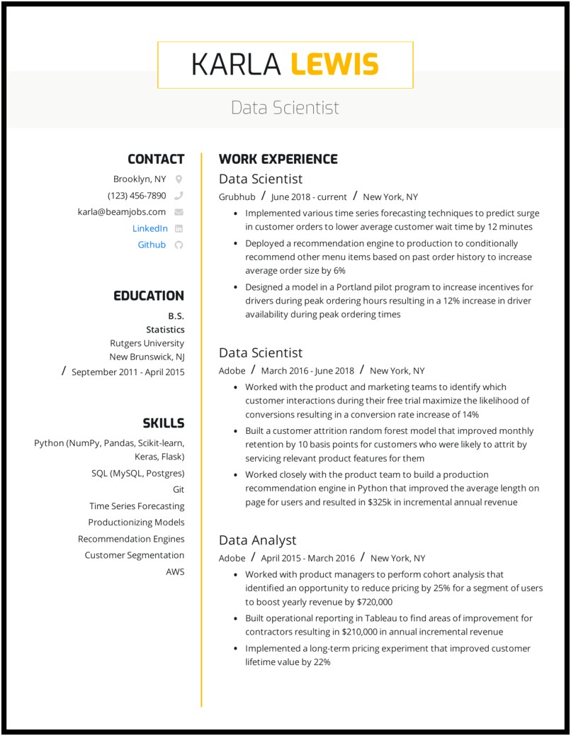 Example Resume For Ed Tech