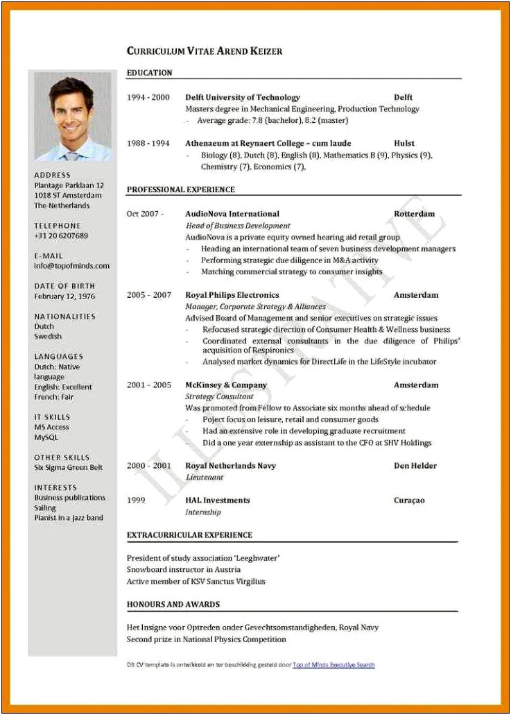 Example Resume For Job Pdf
