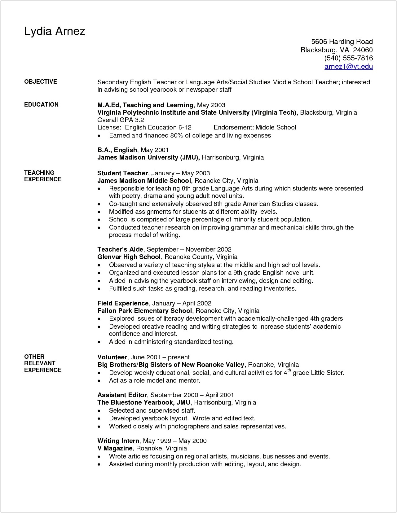 Example Resume In German Format In English