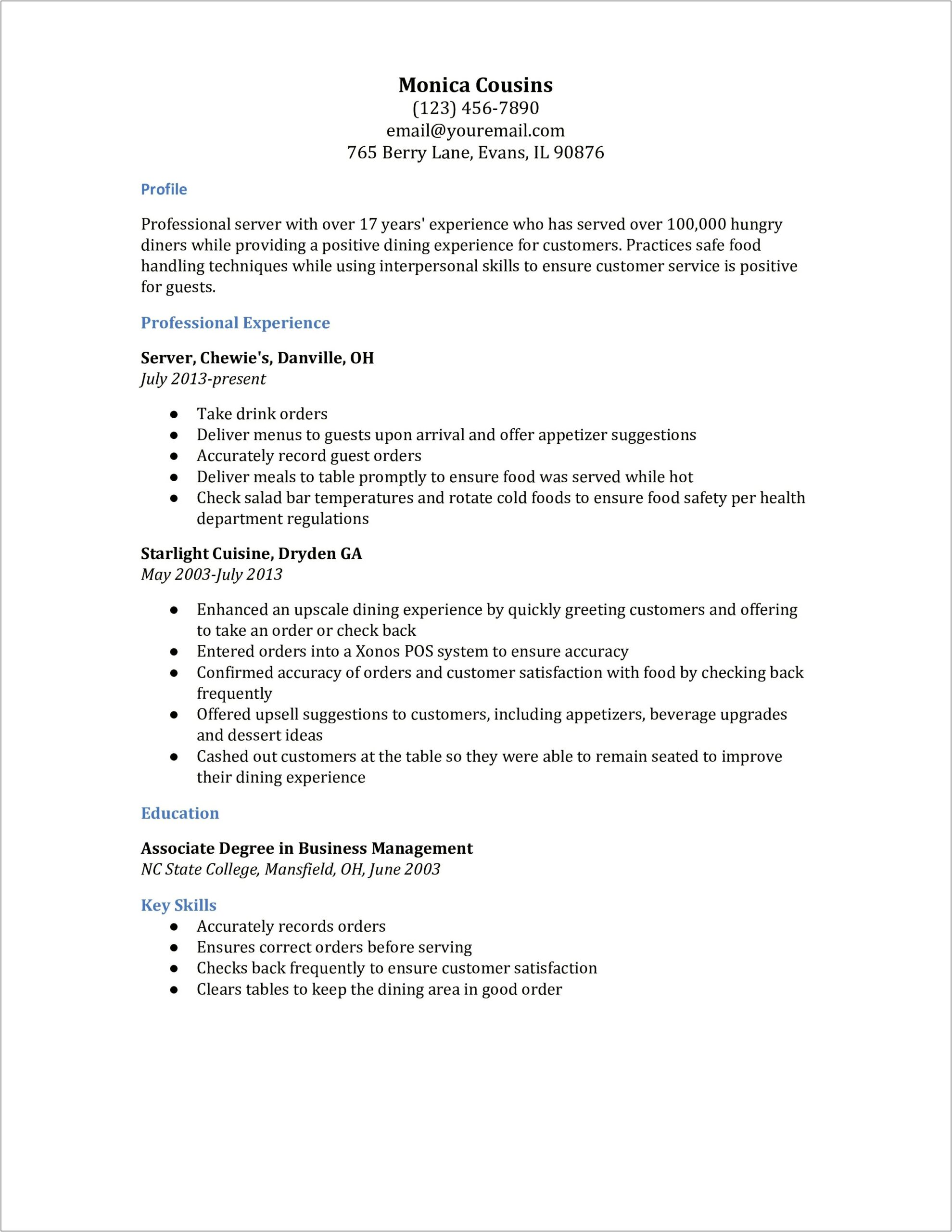 Example Soft Skills For It Resume