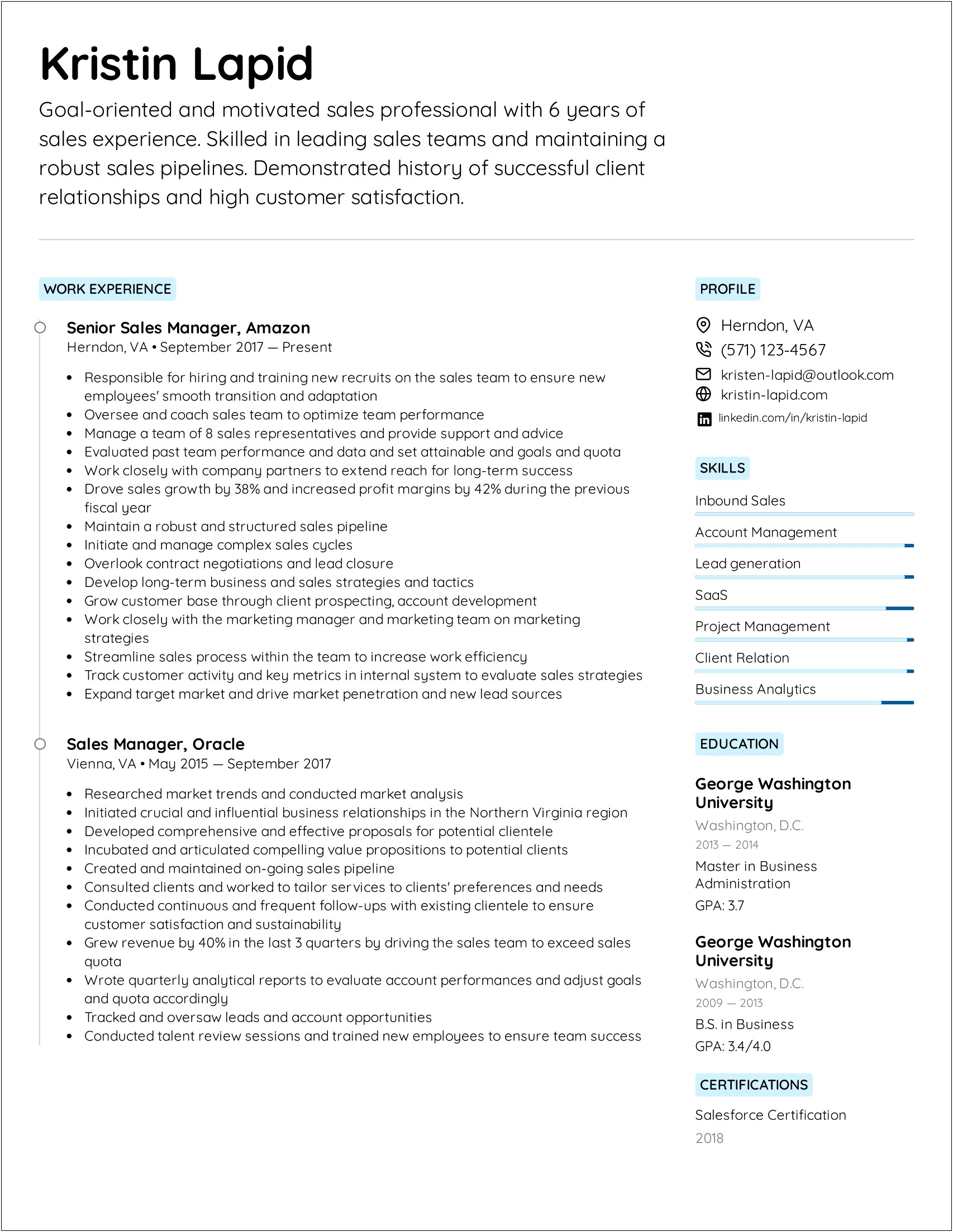 Examples Of Achievement Oriented Resumes