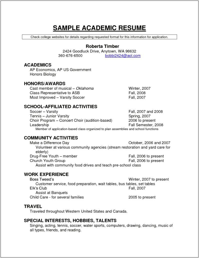 Examples Of Awards And Honors For Resume