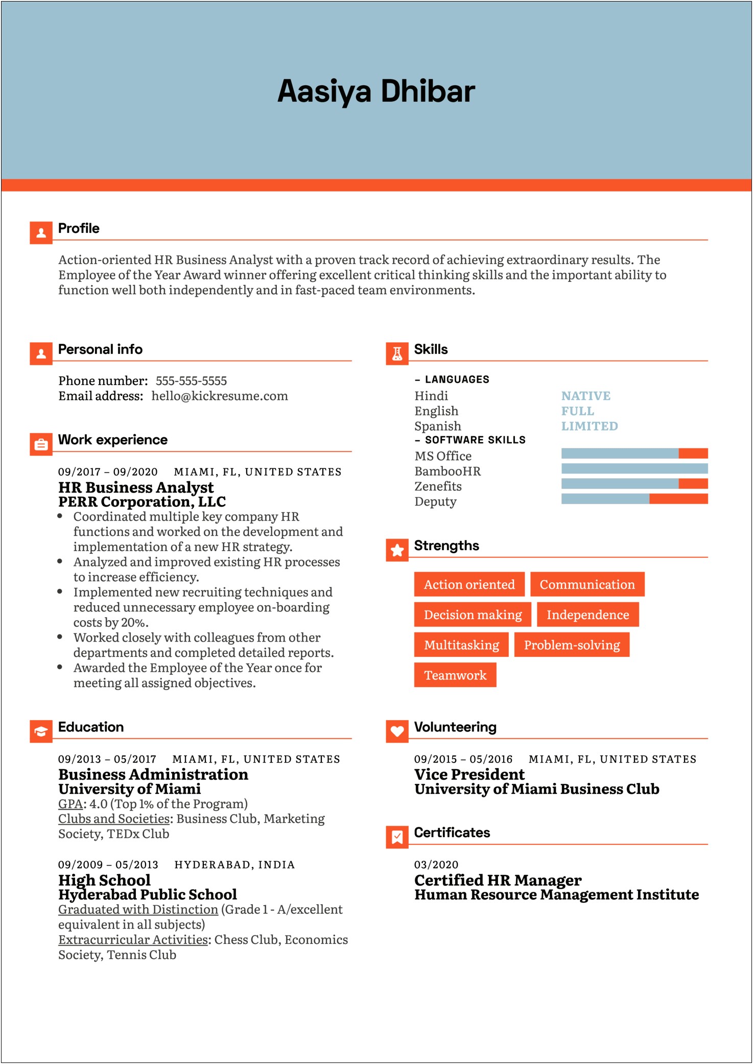 Examples Of Business Analyst Resume