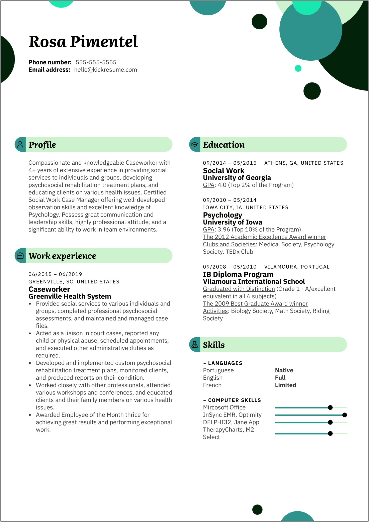 Examples Of Case Worker Resumes