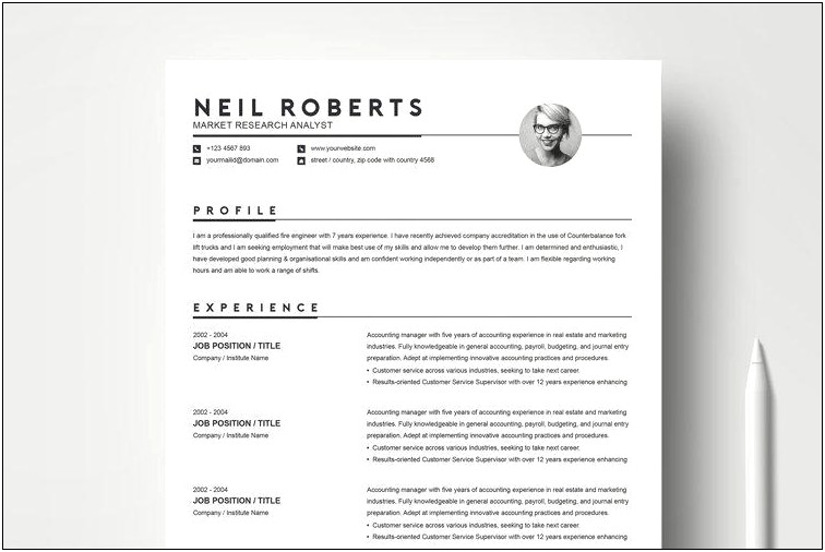 Examples Of Cleanest Design Resume