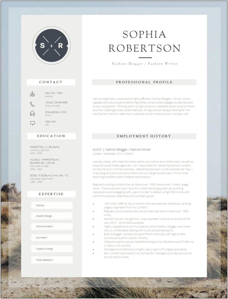 Examples Of Creative Resumes Pr