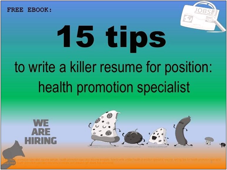 Examples Of Health Promotion Resumes