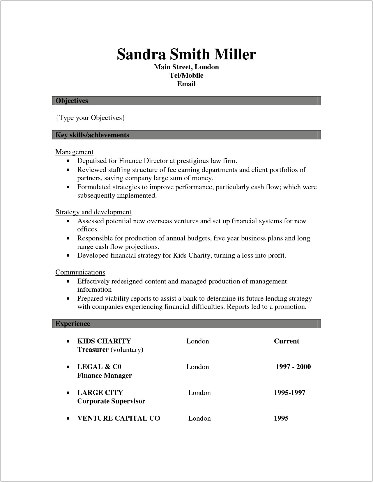 Examples Of Key Skills For Resumes
