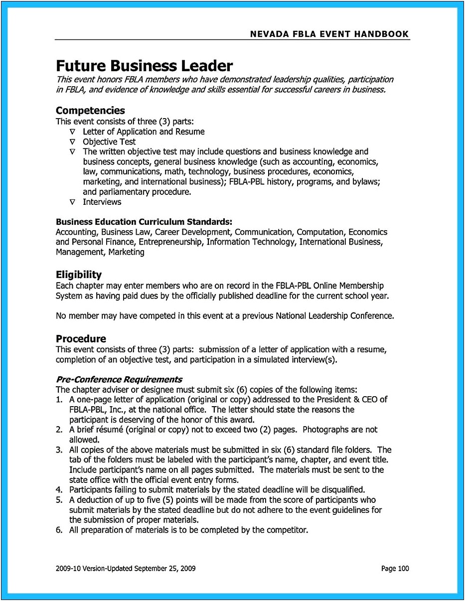 Examples Of Management Objectives In Resume