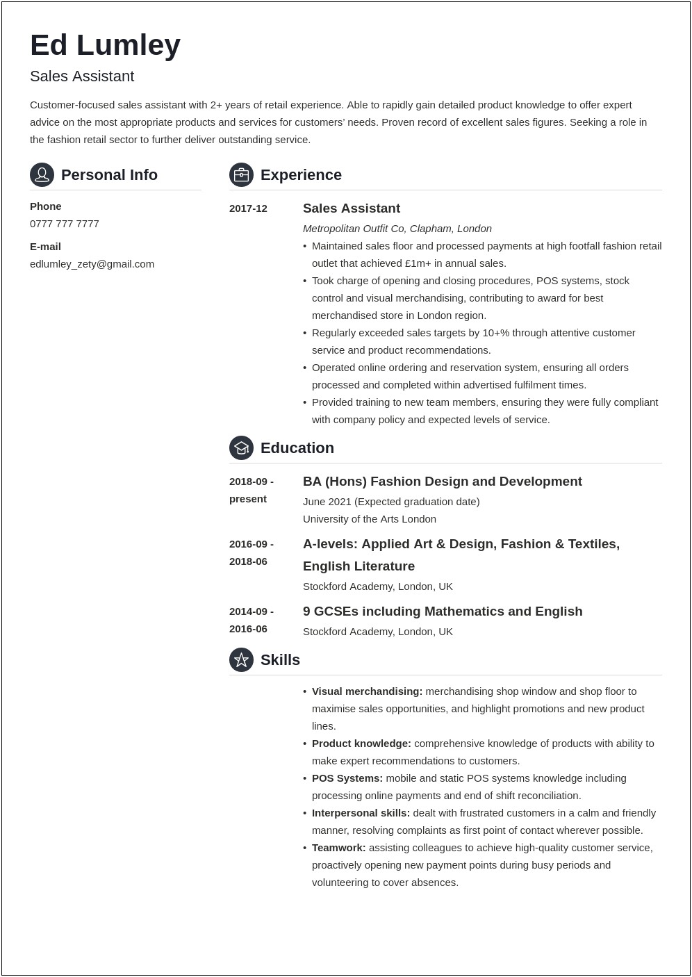 Examples Of Marketing Assistant Resumes