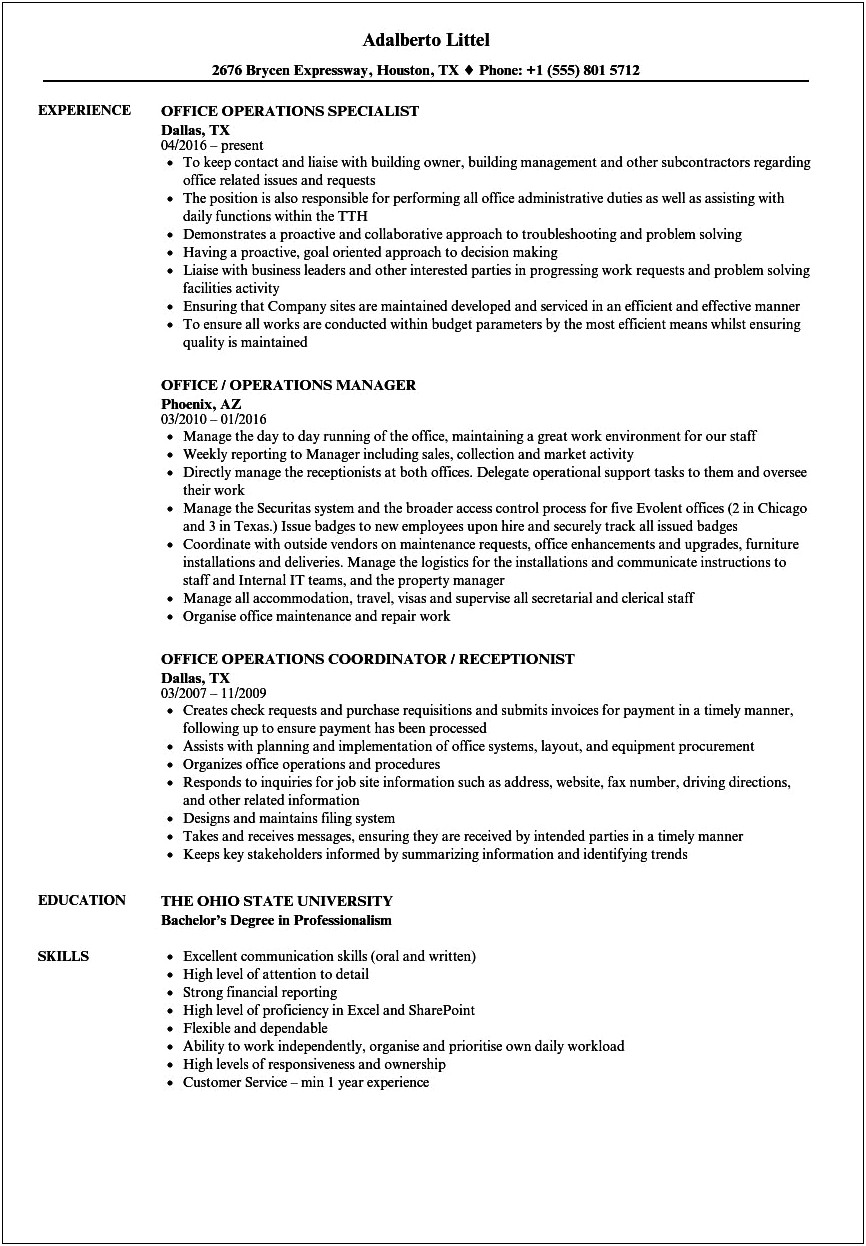 Examples Of Micro Softskills In Resume