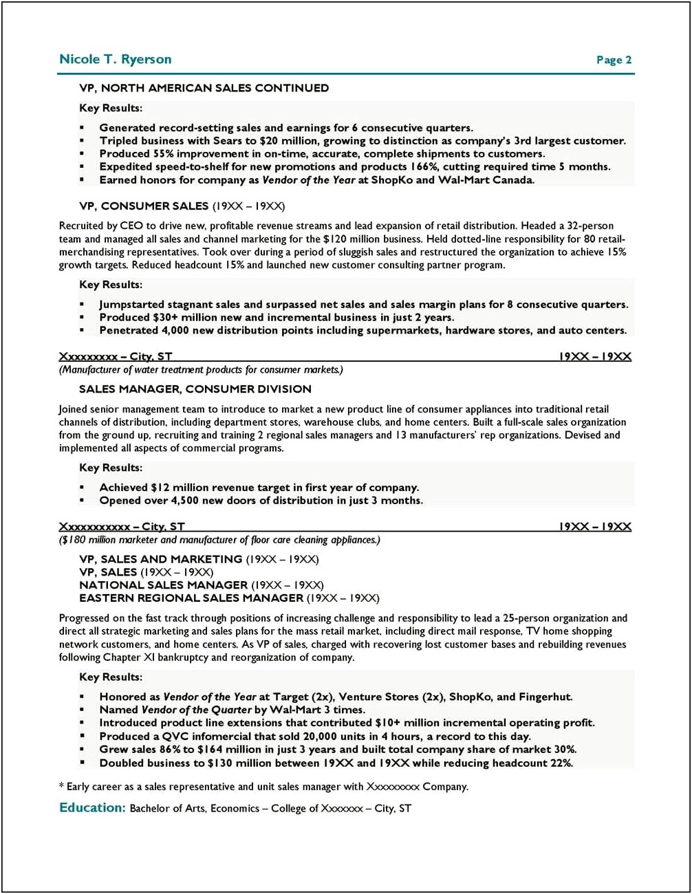 Examples Of Objectives For Business Resume