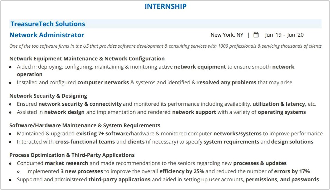 Examples Of Objectives For Internship Resumes
