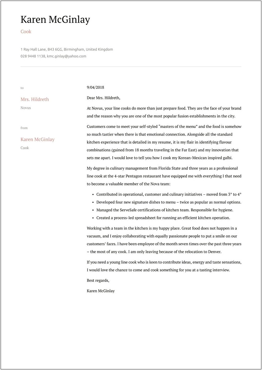 Examples Of Online Resumes And Cover Letters