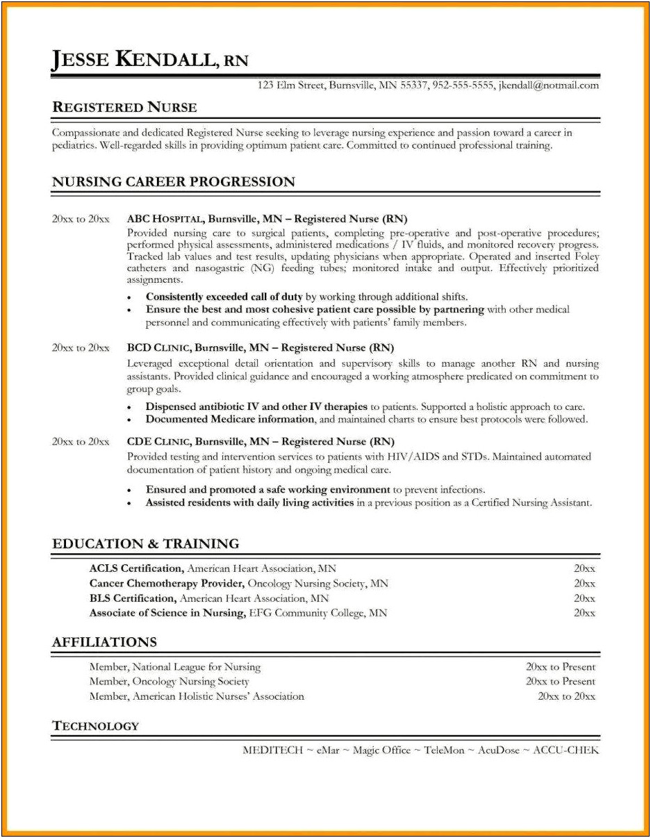 Examples Of Qualifications For New Nursing Resumes
