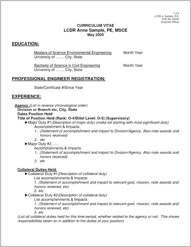 Examples Of Resume For Over 50