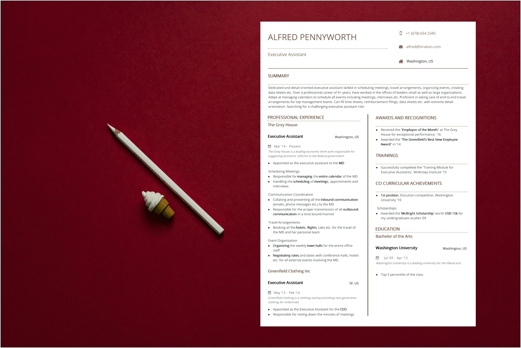 Examples Of Resumes For Executives