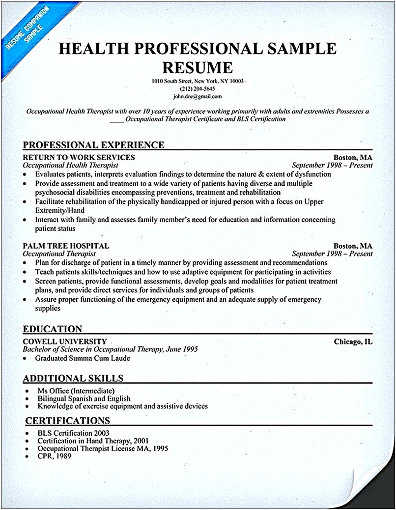 Examples Of Resumes For Phlebotomist