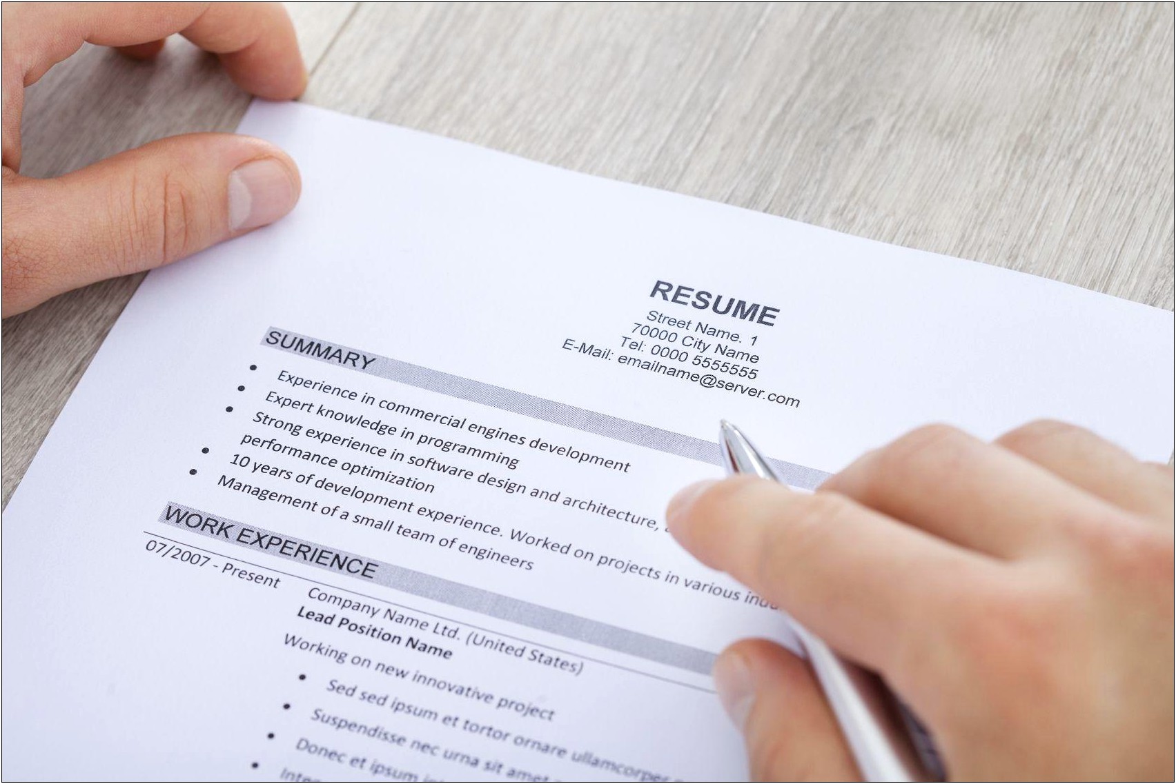 Examples Of Resumes Job Experience
