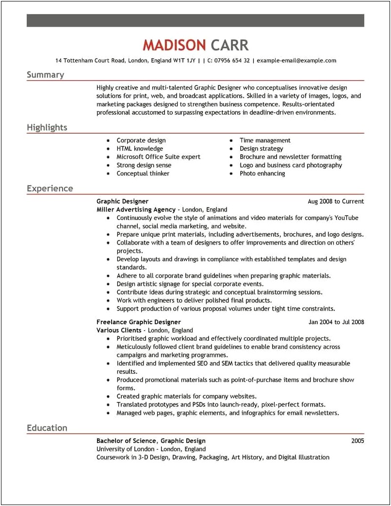 Examples Of Resumes With Career Summaries