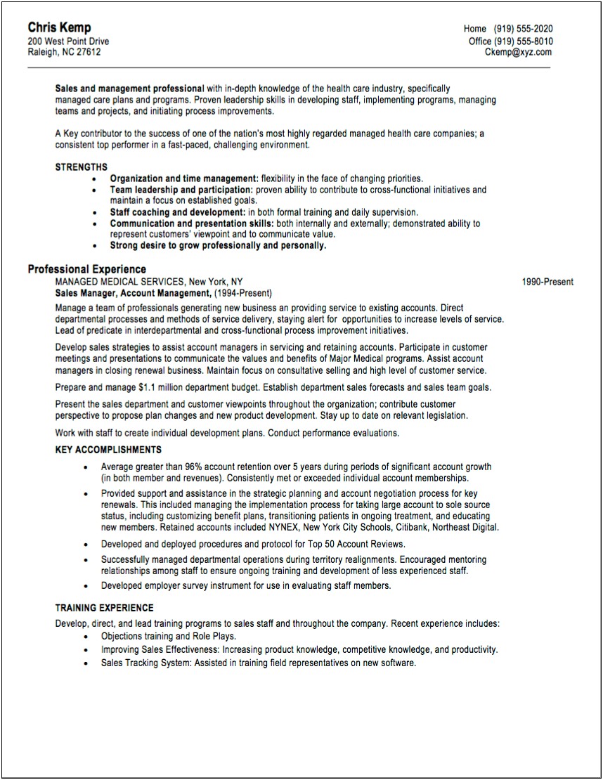 Examples Of Sales Bullet Points On Resumes