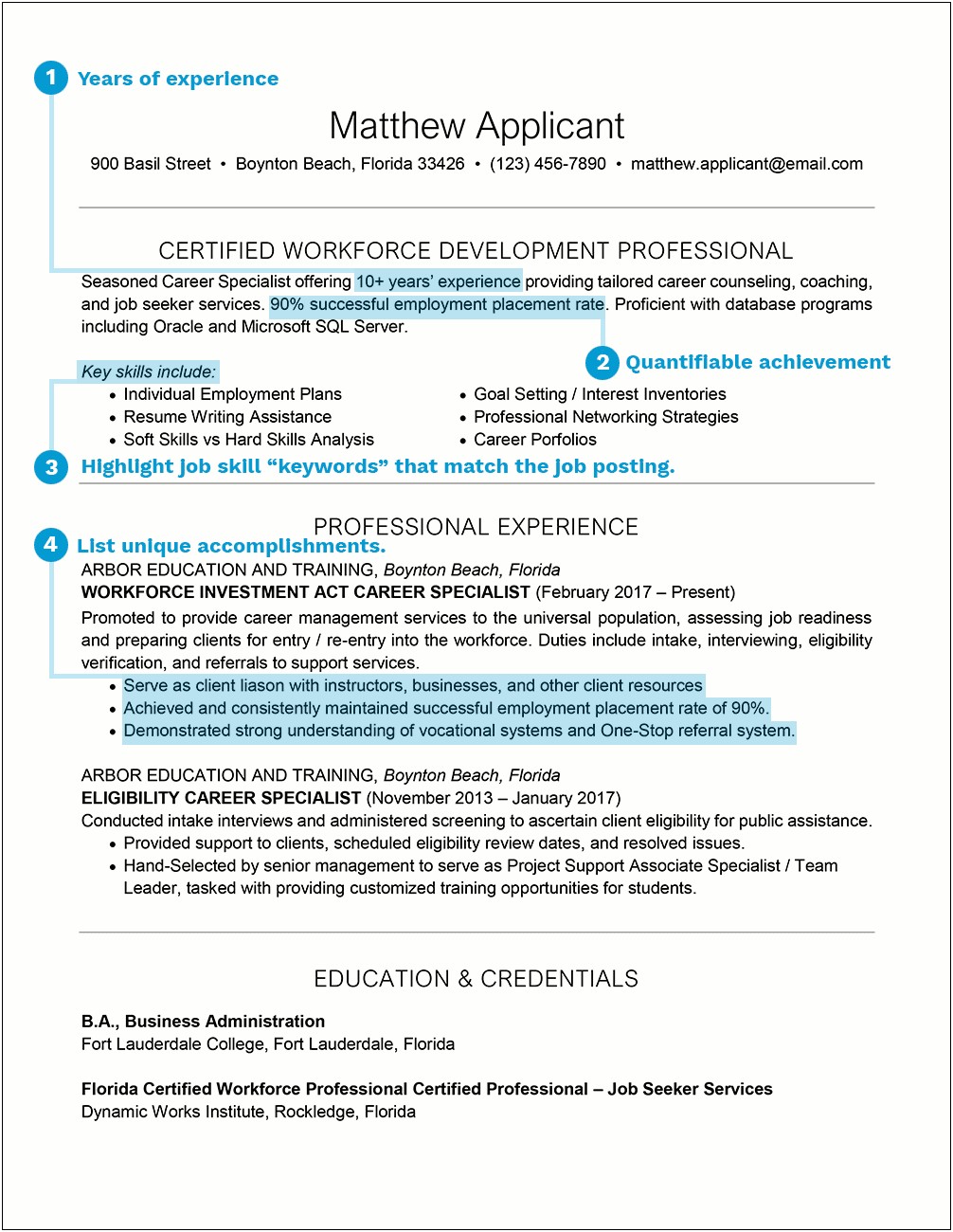 Examples Of Simple Resumes With Qualification Summary