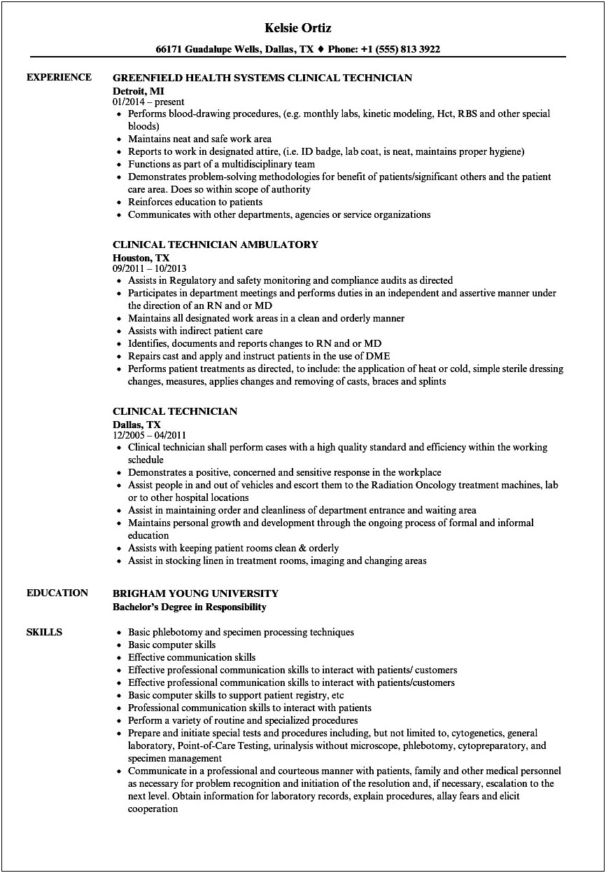 Examples Of Summaries For Medical School Rotation Resumes