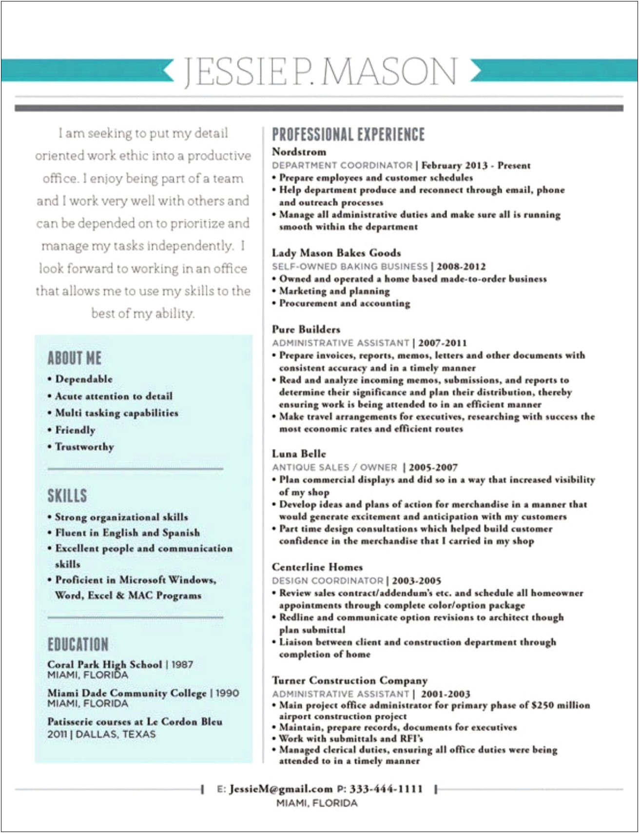 Examples Of Values For A Resume