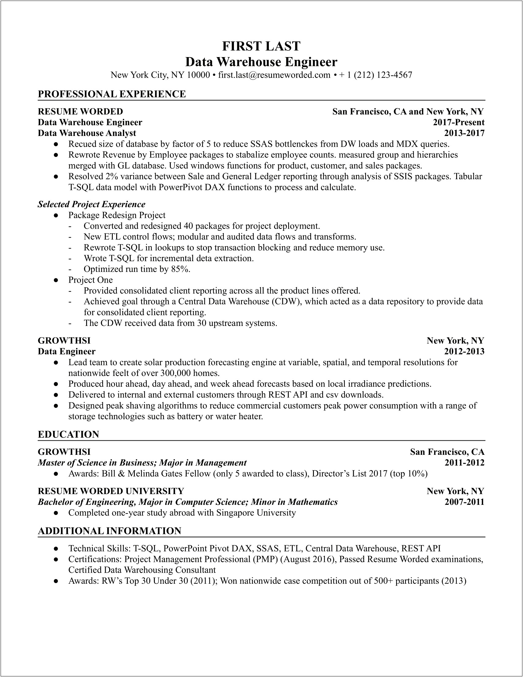 Examples Of Warehouse Summary For Resume
