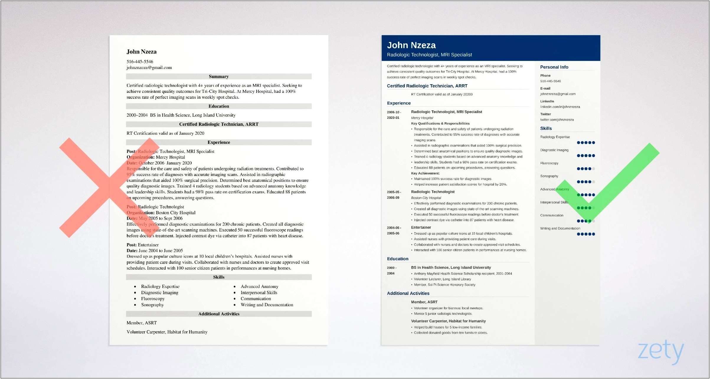 Examples Of X Ray Tech Resume