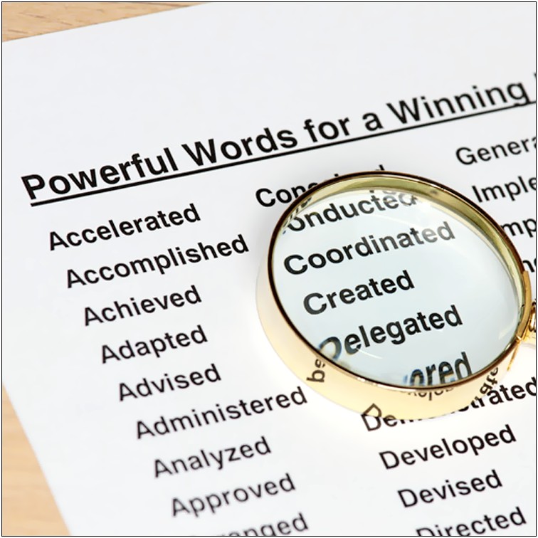 Executive Resume Powerful Key Words That Stand Out