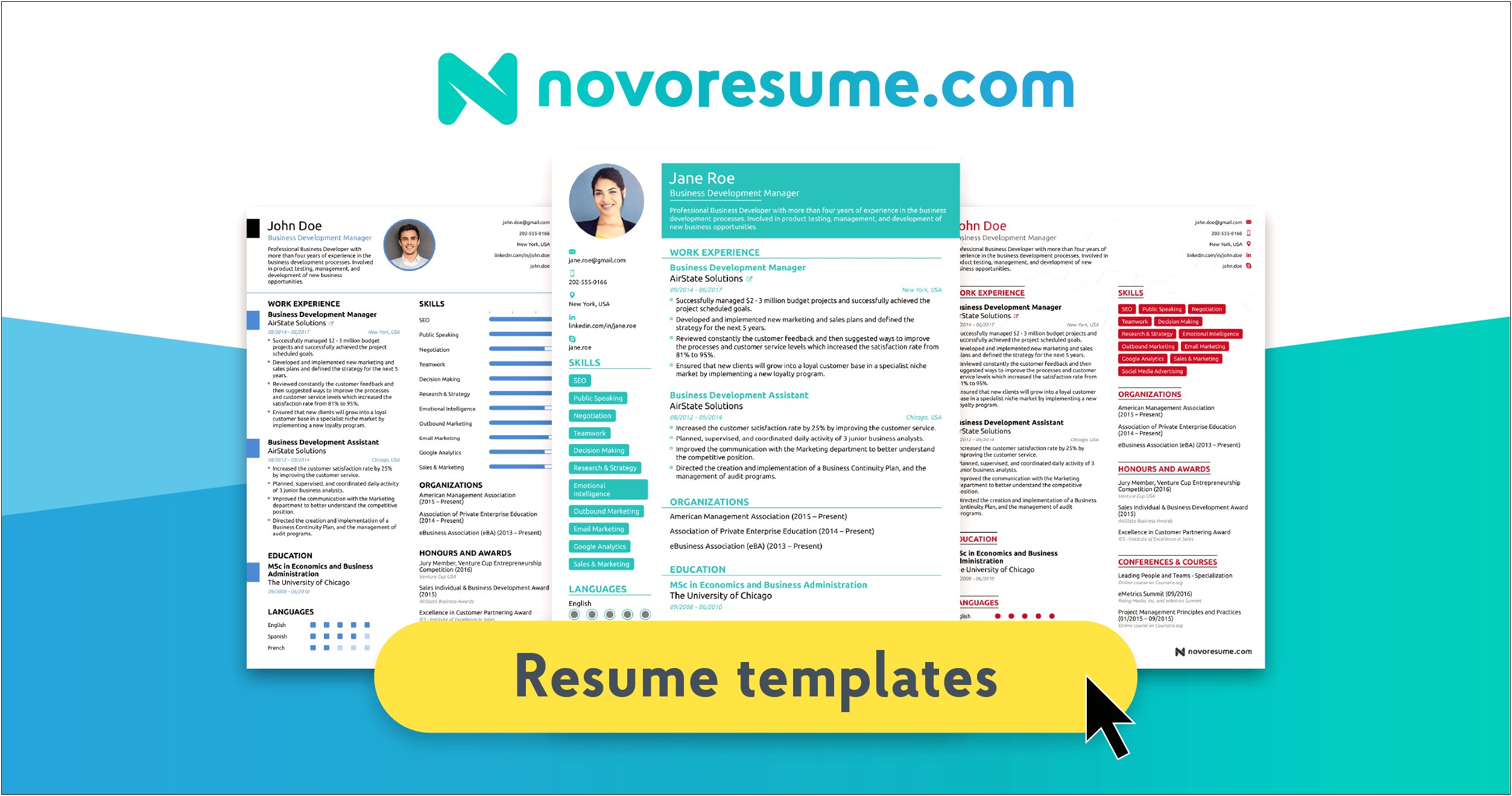 Executive Resume Templates Free Download