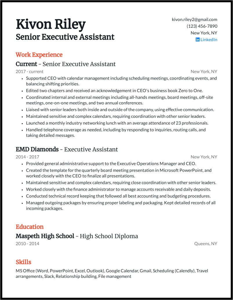 Executive Summary Resume Office Manager
